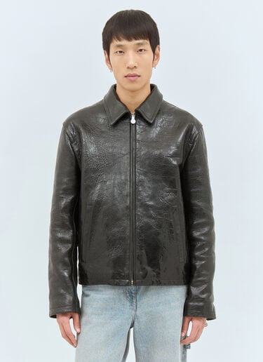Leather Zip-Up Jacket Acne Studios Leather Zip-Up Jacket Black acn0157007