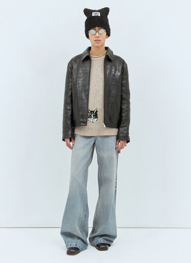 Leather Zip-Up Jacket Acne Studios Leather Zip-Up Jacket Black acn0157007