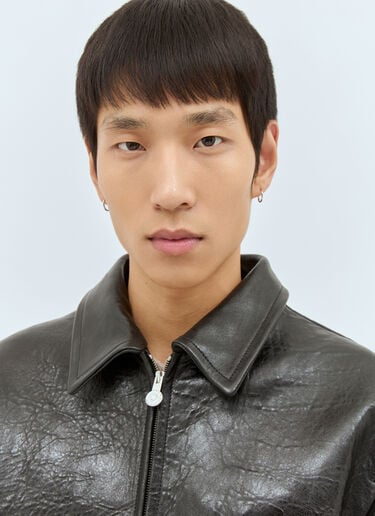Leather Zip-Up Jacket Acne Studios Leather Zip-Up Jacket Black acn0157007