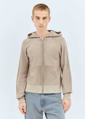 Acne Studios 羊毛混纺拉链连帽开衫  米色 acn0157020