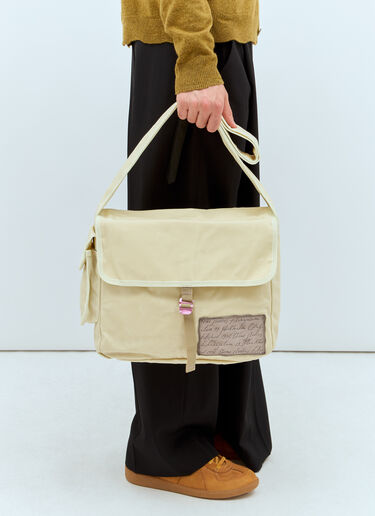 Leather Patch Messenger Bag Acne Studios Leather Patch Messenger Bag Beige acn0157056