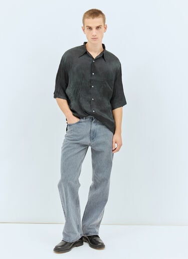 Crinkle Short Sleeve Shirt Acne Studios Crinkle Short Sleeve Shirt Black acn0158002