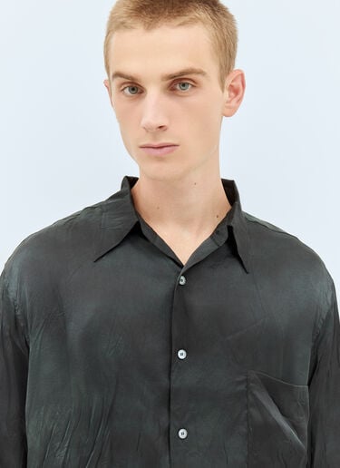 Crinkle Short Sleeve Shirt Acne Studios Crinkle Short Sleeve Shirt Black acn0158002