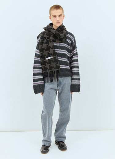 Acne Studios 千鸟格围巾 黑色 acn0158024