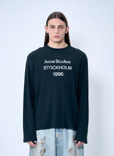 Acne Studios Logo Print T-Shirt Black acn0159019