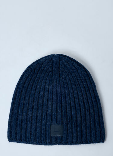 Logo Motif Beanie Hat Acne Studios Logo Motif Beanie Hat Navy acn0159040