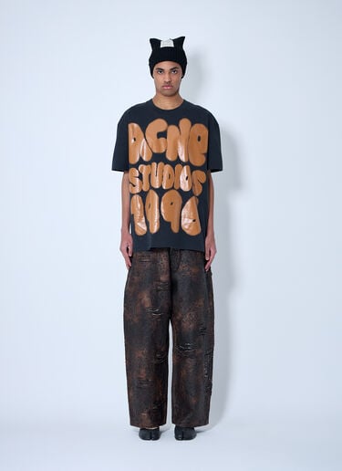 Acne Studios 2023 印花牛仔裤  棕色 acn0160001