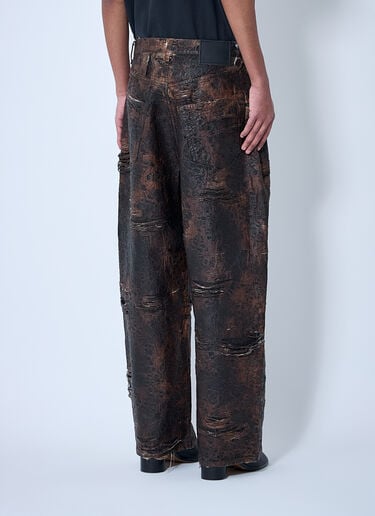 Acne Studios 2023 印花牛仔裤  棕色 acn0160001