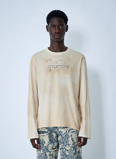 Acne Studios Logo Motif T-Shirt Beige acn0161010