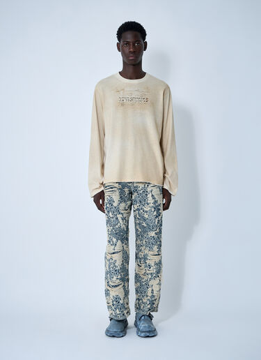 Logo Motif T-Shirt Acne Studios Logo Motif T-Shirt Beige acn0161010