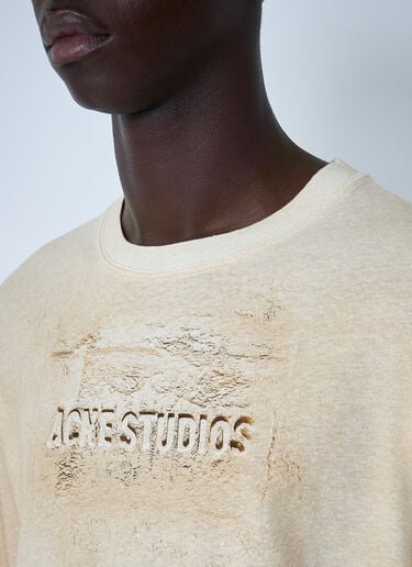 Acne Studios Logo Motif T-Shirt Beige acn0161010