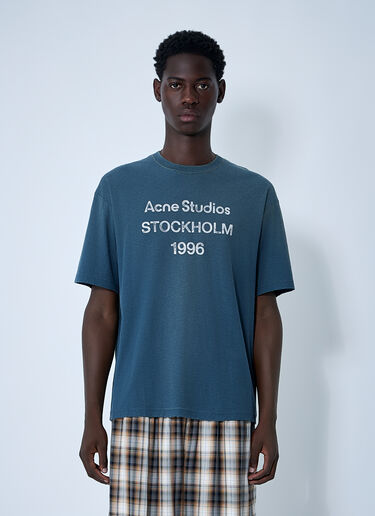 Acne Studios Logo Motif T-Shirt Navy acn0161011