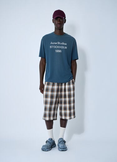 Acne Studios Logo Motif T-Shirt Navy acn0161011