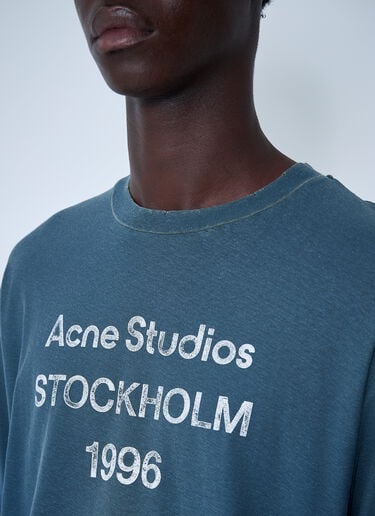 Acne Studios Logo Motif T-Shirt Navy acn0161011