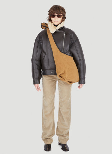 Leather Shearling Flight Jacket Acne Studios Leather Shearling Flight Jacket Dark Brown acn0246018