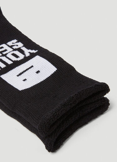 Face Yourself Socks Acne Studios Face Yourself Socks Black acn0247035