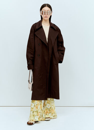 Double-Breasted Trench Coat Acne Studios Double-Breasted Trench Coat Brown acn0255007