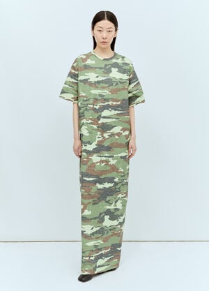 Acne Studios 迷彩超长连衣裙 绿色 acn0255013
