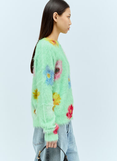 Acne Studios プリントふわふわセーター グリーン acn0256014