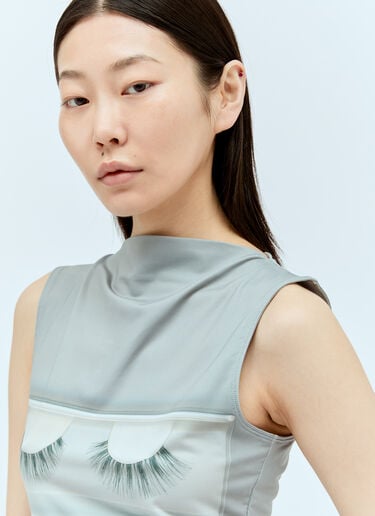 Eyelash Print Top Acne Studios Eyelash Print Top Grey acn0256040