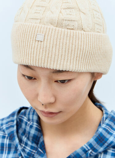 Cable Knit Beanie Hat Acne Studios Cable Knit Beanie Hat Beige acn0257001