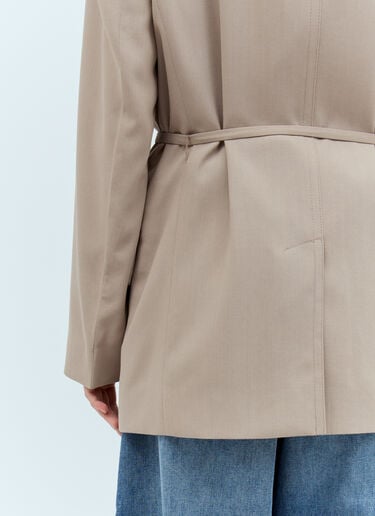 Peak Lapels Belted Blazer Acne Studios Peak Lapels Belted Blazer Beige acn0257017