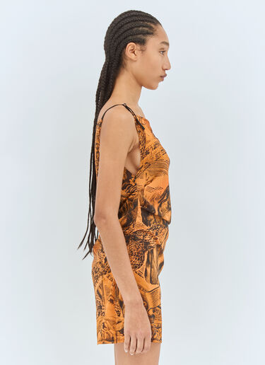 Acne Studios Printed Mini Dress Orange acn0258005