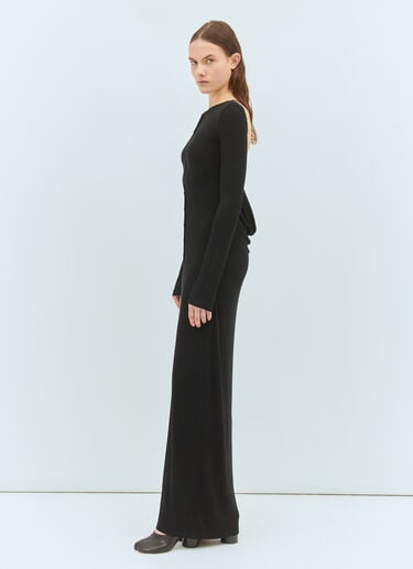 露背超长连衣裙 Acne Studios 露背超长连衣裙 黑色 acn0258007
