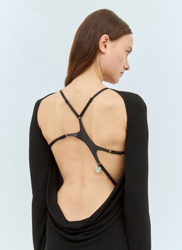 露背超长连衣裙 Acne Studios 露背超长连衣裙 黑色 acn0258007