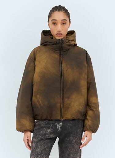 Acne Studios Hooded Puffer Jacket Brown acn0258008