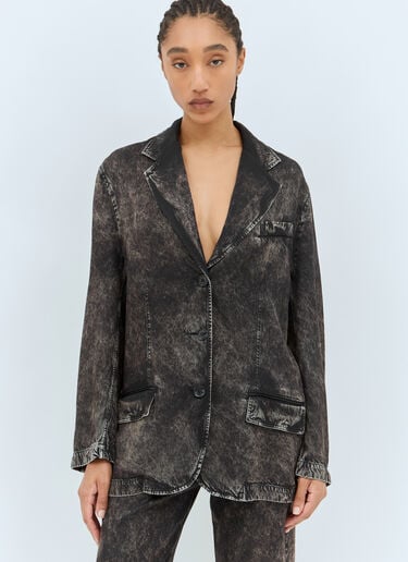 Acne Studios Single-Breasted Printed Blazer Black acn0258009