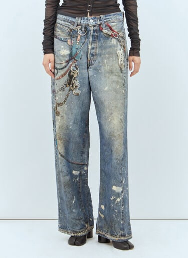 1981F 印花牛仔裤 Acne Studios 1981F 印花牛仔裤 蓝色 acn0258014