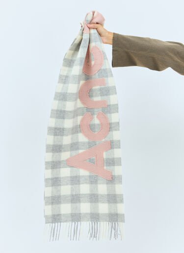 체크 로고 스카프 Acne Studios 체크 로고 스카프 그레이 acn0258024