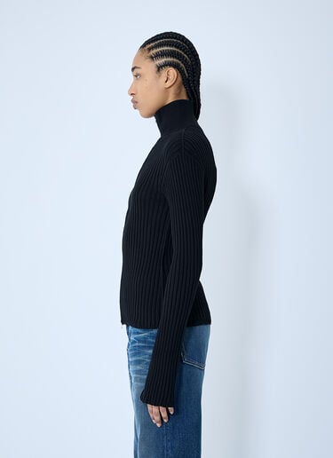 Zip-Up Knit Cardigan Acne Studios Zip-Up Knit Cardigan Black acn0259004