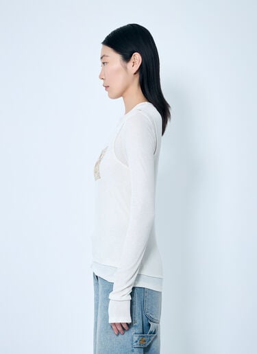 Acne Studios ダブルレイヤー ロングスリーブ Tシャツ ホワイト acn0259007