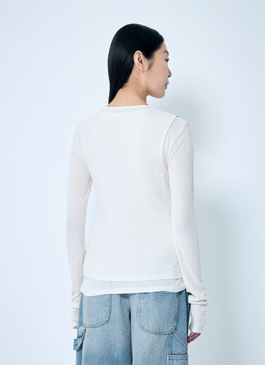 ダブルレイヤー ロングスリーブ Tシャツ Acne Studios ダブルレイヤー ロングスリーブ Tシャツ ホワイト acn0259007