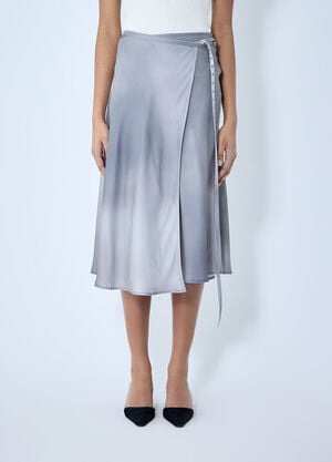 Acne Studios Satin Wrap Skirt Grey acn0259009