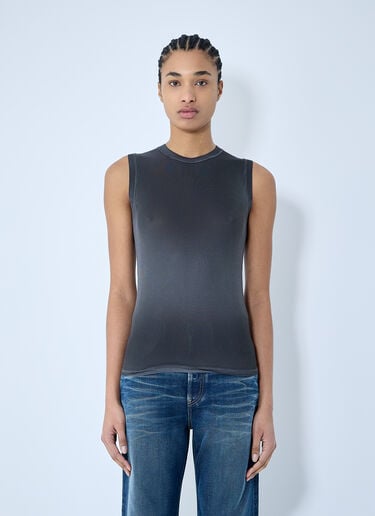 徽标贴饰背心上衣 Acne Studios 徽标贴饰背心上衣 黑色 acn0259028
