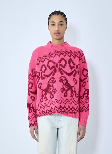 Acne Studios ジャカードセーター ピンク acn0260003