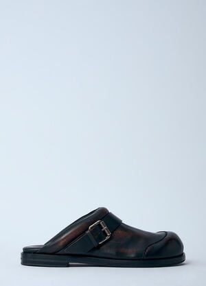 Acne Studios Leather Buckle Mules Brown acn0260012