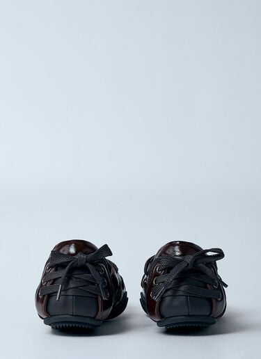 レザーレースアップフラットシューズ Acne Studios レザーレースアップフラットシューズ ブラウン acn0260015