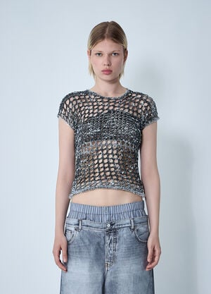 Acne Studios Crochet Top Black acn0261001