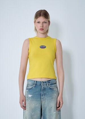 Acne Studios Logo Motif Tank Top Yellow acn0261003