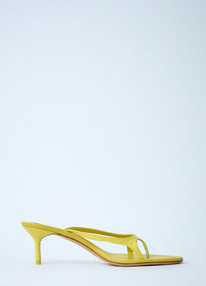 Acne Studios Leather Heel Sandals Yellow acn0261012