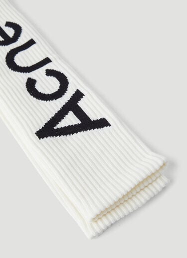 Logo-Jacquard Socks Acne Studios Logo-Jacquard Socks White acn0346013