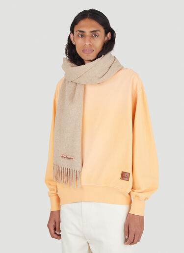 Acne Studios Logo Scarf Beige acn0346020