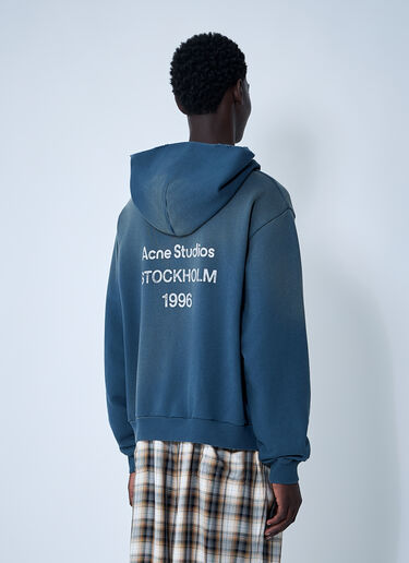 Hooded Logo Motif Sweatshirt Acne Studios Hooded Logo Motif Sweatshirt Navy acn0361005