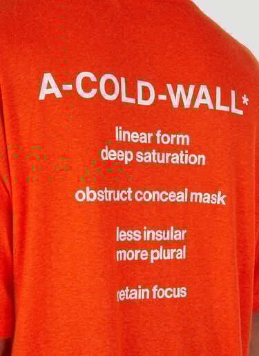 A-COLD-WALL* Artisan Slogan Print T-Shirt Orange acw0148004