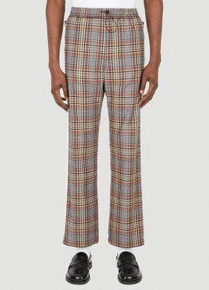 Ahluwalia Akin Check Pants Brown ahl0148002
