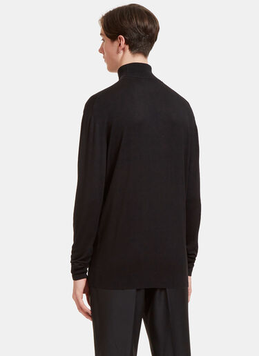 Aiezen AIEZEN Männer Kaschmir-Seiden Rollkragenpullover Black aie0118001